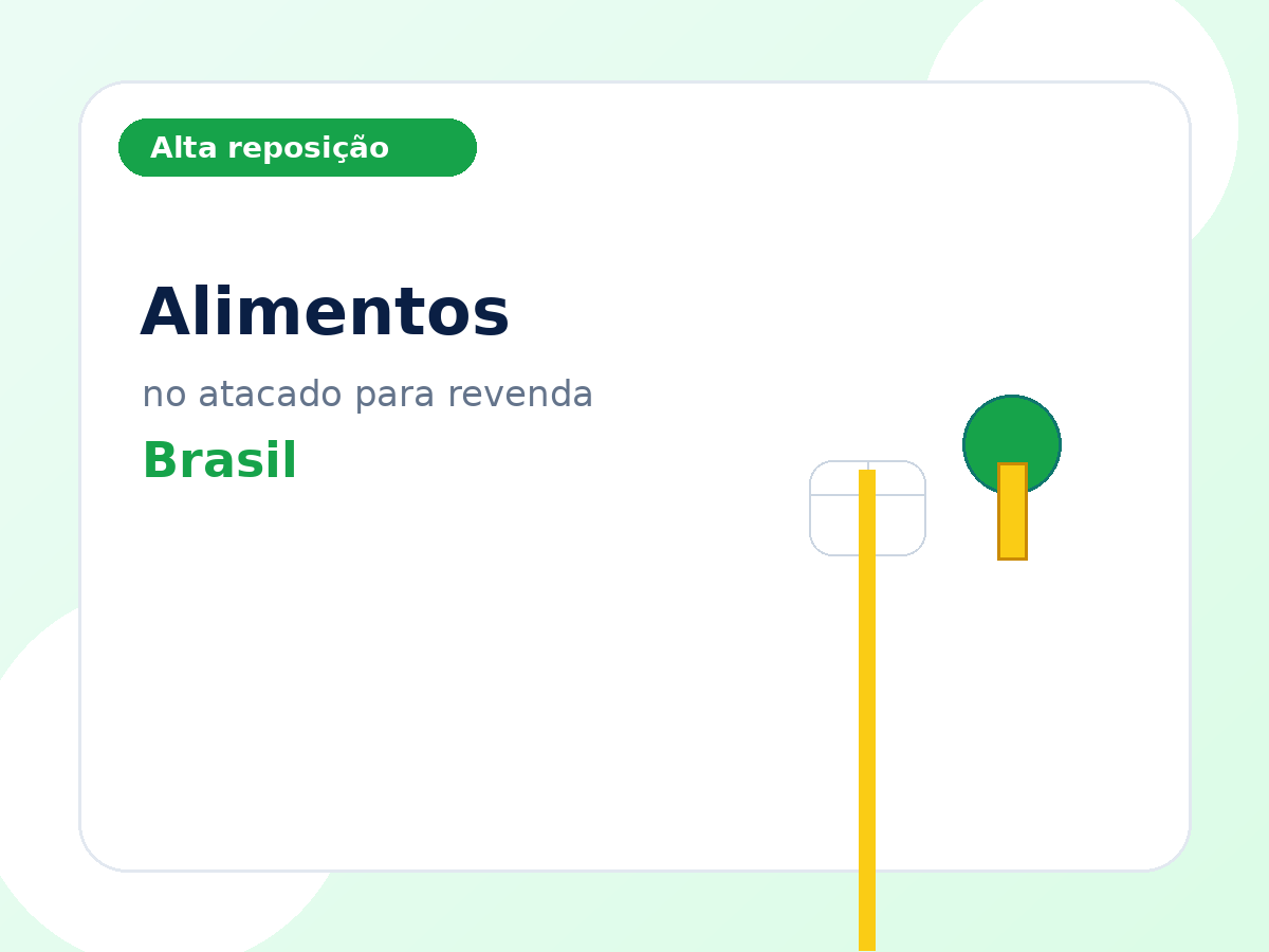 Caixas de alimentos no atacado para revenda no Brasil