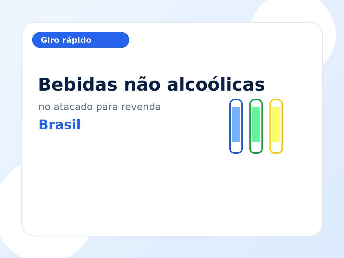 Bebidas não alcoólicas no atacado para comércios brasileiros