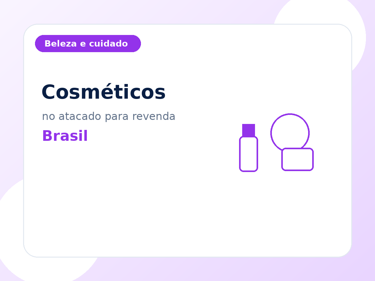 Cosméticos no atacado para perfumarias e revendedores