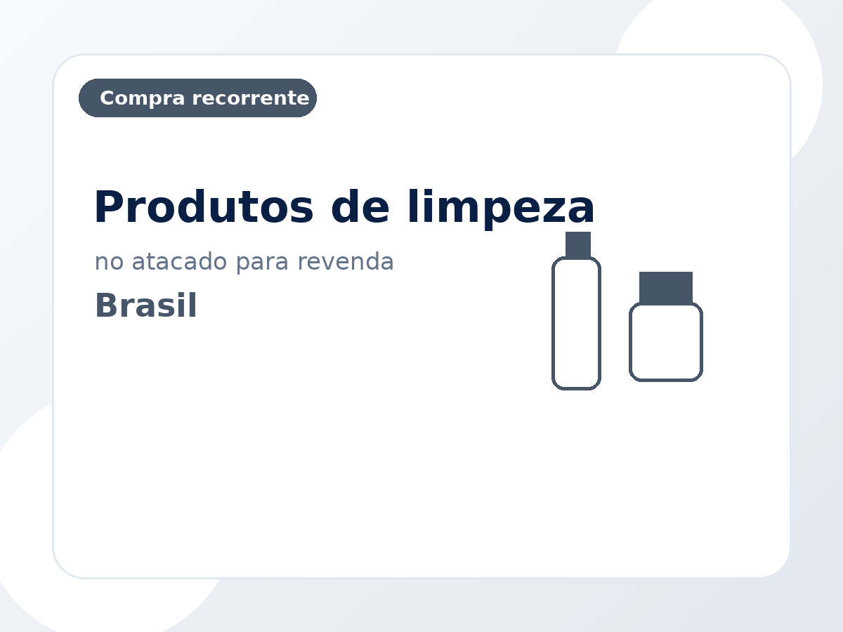 Produtos de limpeza no atacado para empresas e comércios no Brasil