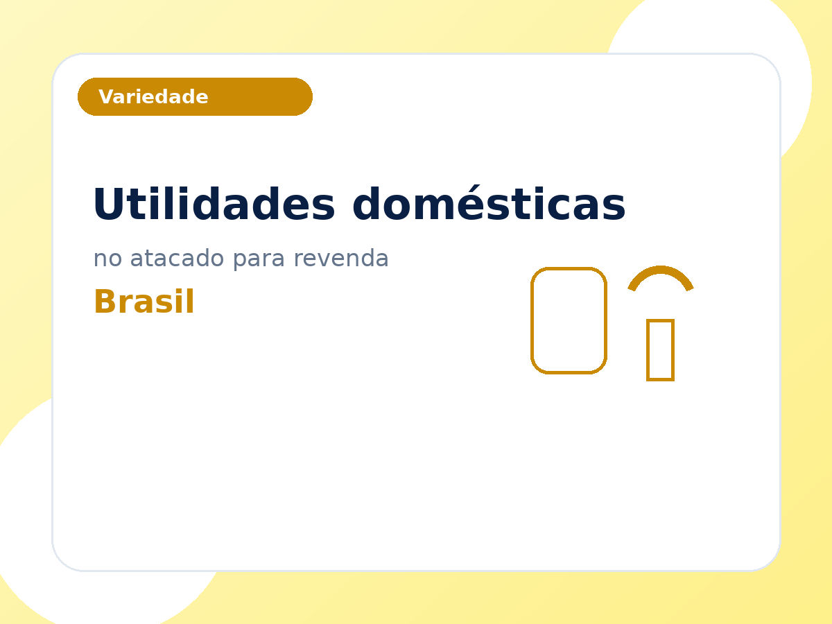 Utilidades domésticas no atacado para bazares e lojas de variedades